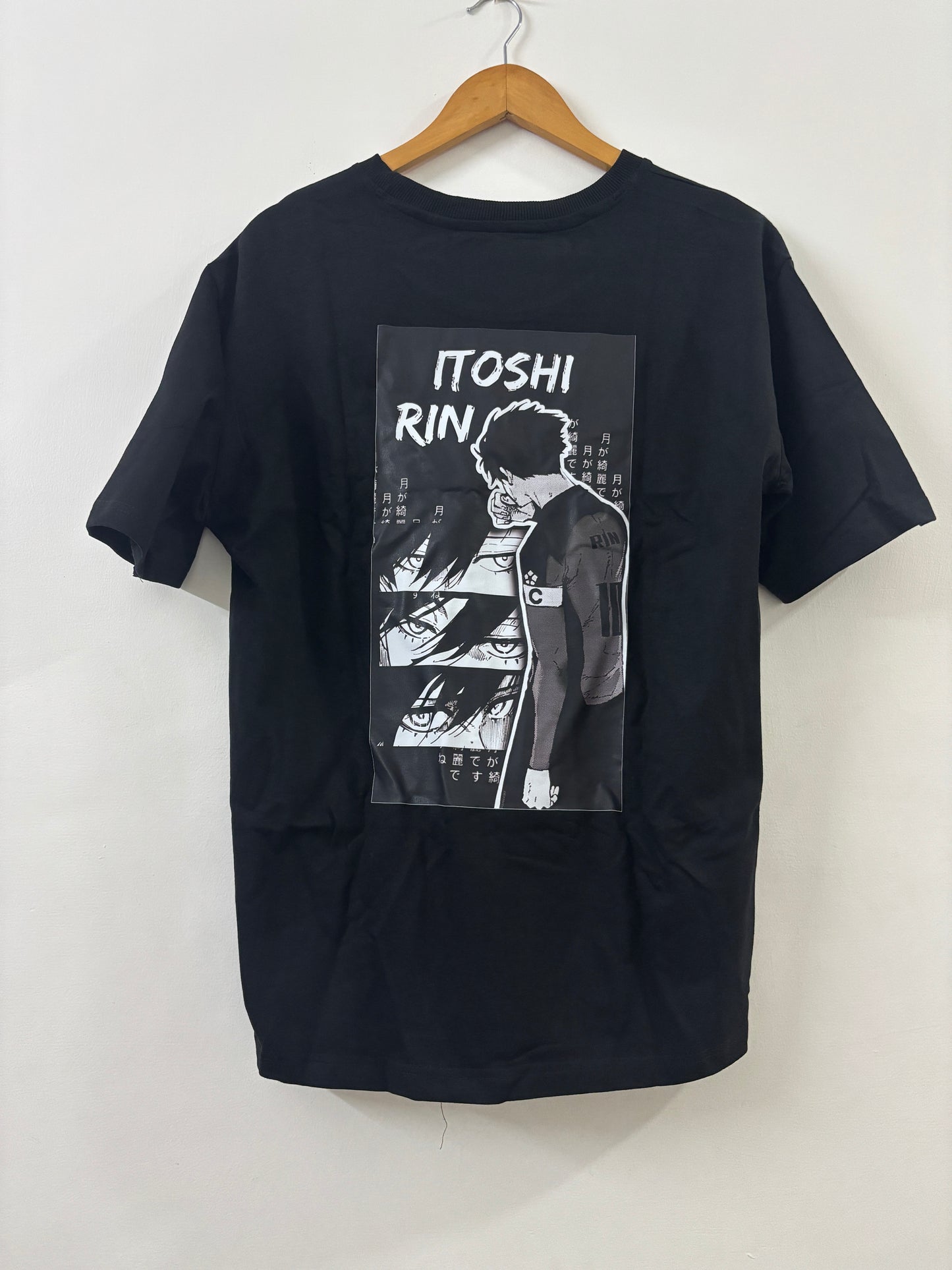 Itoshi Rin Black Graphic T-Shirt – Blue Lock Manga Edition
